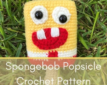 Spongebob Popsicle Crochet DIGITAL PATTERN Amigurumi Plush Toy Handmade