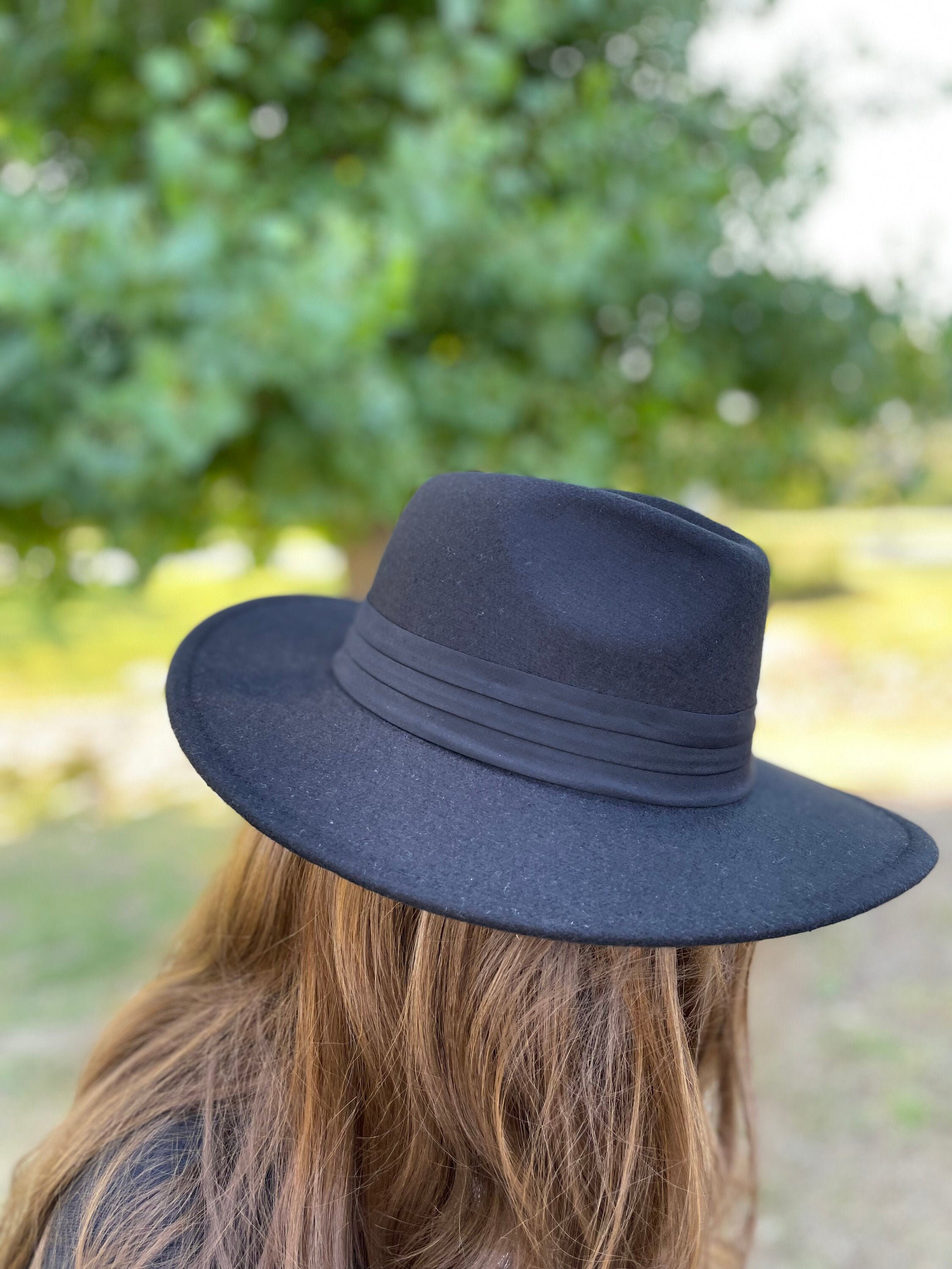 Vegan Felt Stiff Brim Panama Hat With 