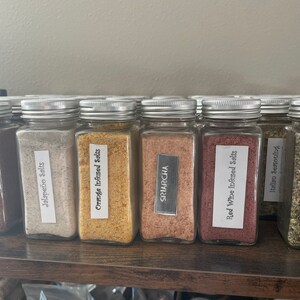 Homemade Finishing Infused Flavored salts 4 salts to choose from-Red Wine, Orange, Jalapeño, Sriracha Cooking Baking Gifts New 6oz
