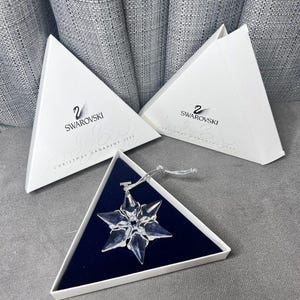 Swarovski Crystal Rok 2000 Roczne Pudełko Ozdoby Świątecznej Gwiazda Śnieżka