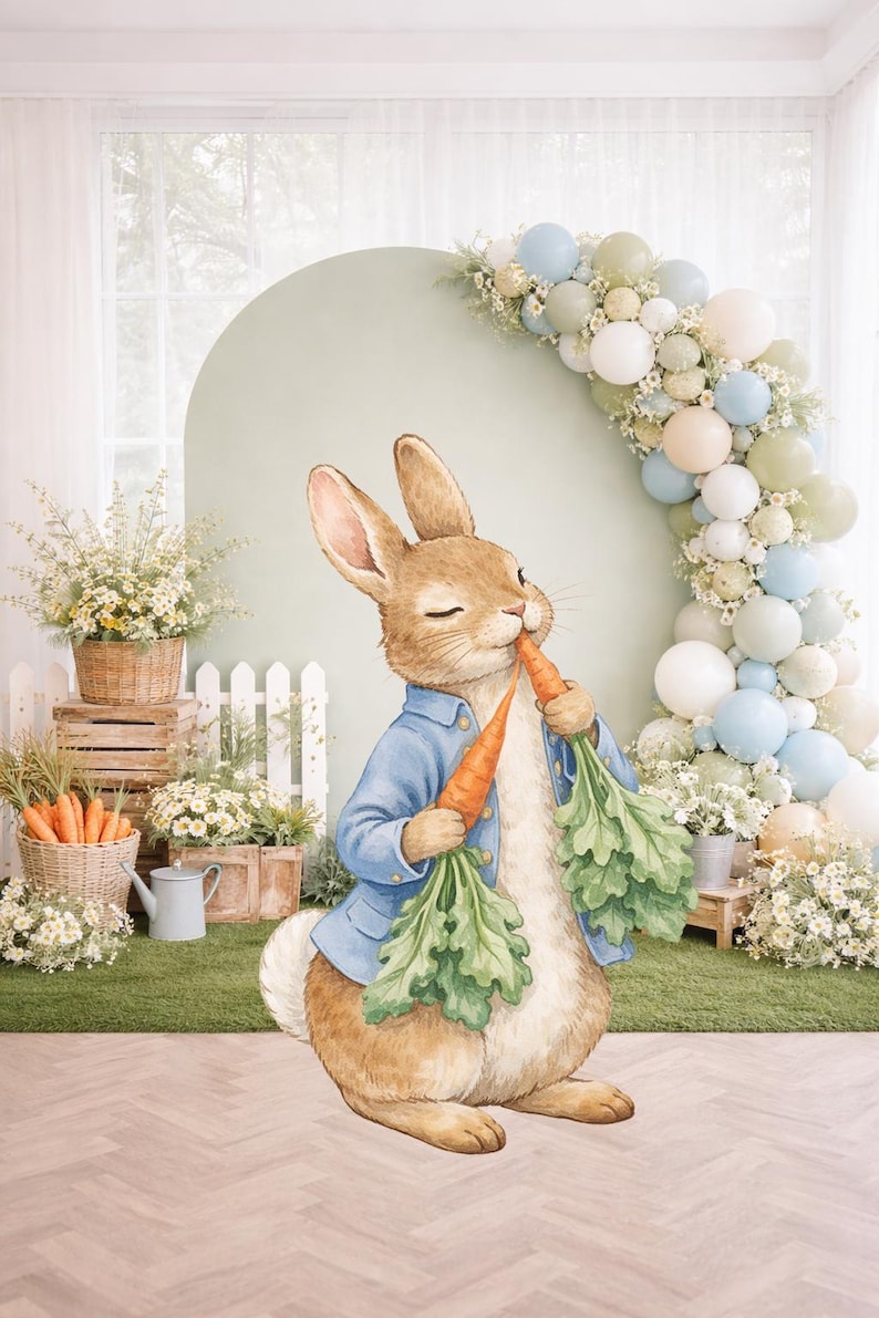 Peter Rabbit Clipart, Watercolor Bunny in Blue Jacket, Beatrix Potter ...