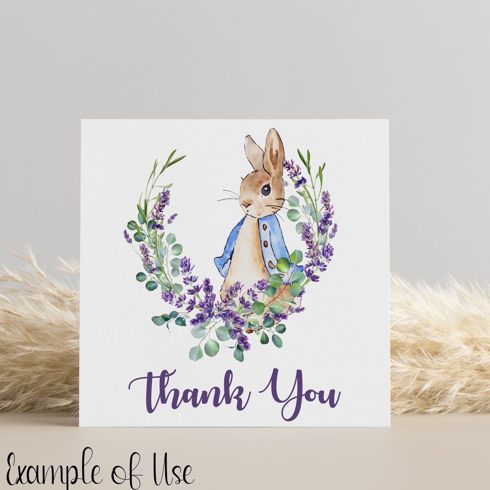 Peter Rabbit PNG Eucalyptus and Lavender Wreath PNG Etsy