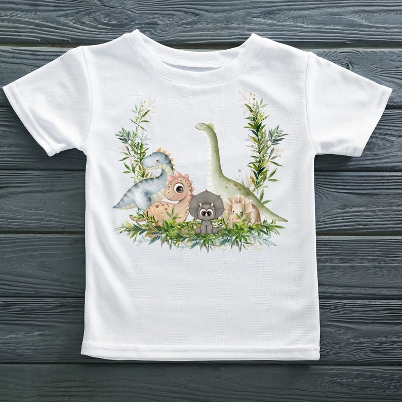 Akvarell babydinosaurie PNG Clipart, söt dinosaurie, babyshower-dinosaurie, barnfödelsedags-dinosaurie PNG, tecknad dinosaurie sublimering kommersiell användning bild 3