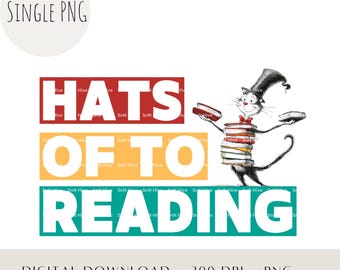 Dr. Seuss Day PNG, Read Across America Design (Digital Download)