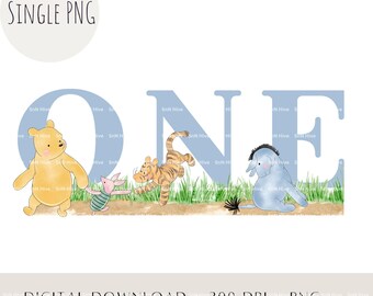 Boy Blue Balloon Classic Winnie the Pooh PNG, Vintage Pooh With