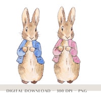 Peter Rabbit PNG | LETTER J | Clipart | Downloadable | Instant Download ...