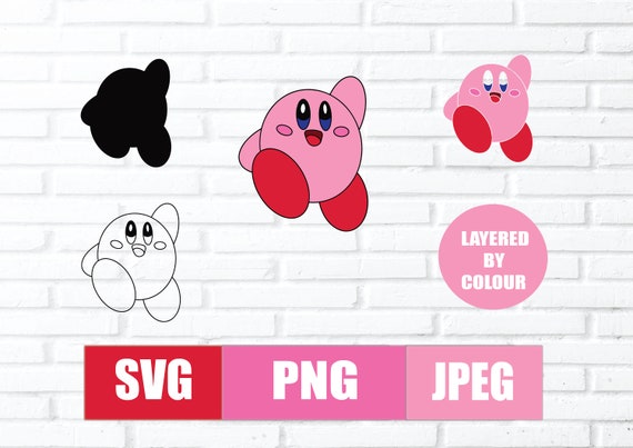 Kirby Layered Svg Png Jpeg Sublimation Cricut Silhouette - Etsy