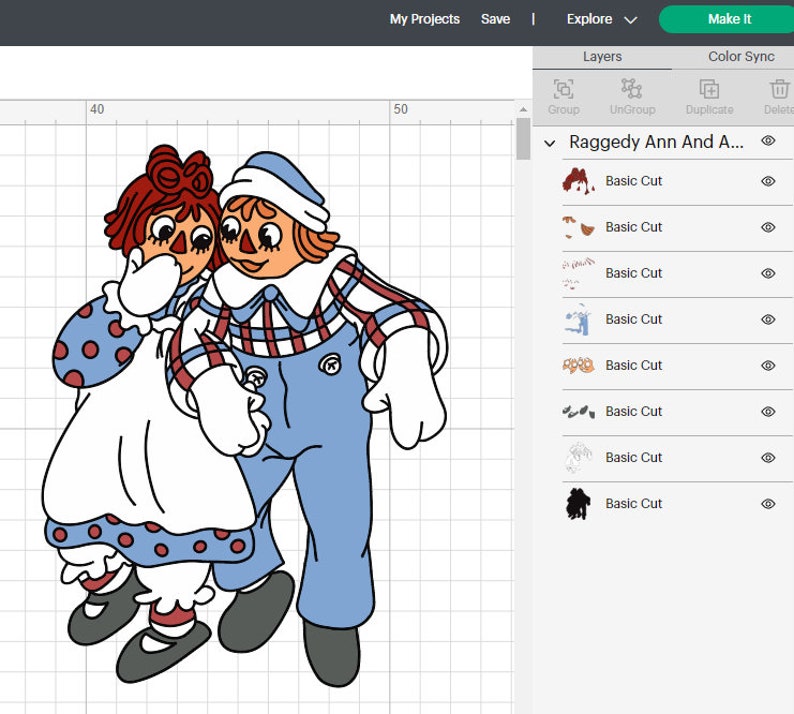 Raggedy Ann and Andy Layered Svg Png Jpeg Sublimation - Etsy Finland