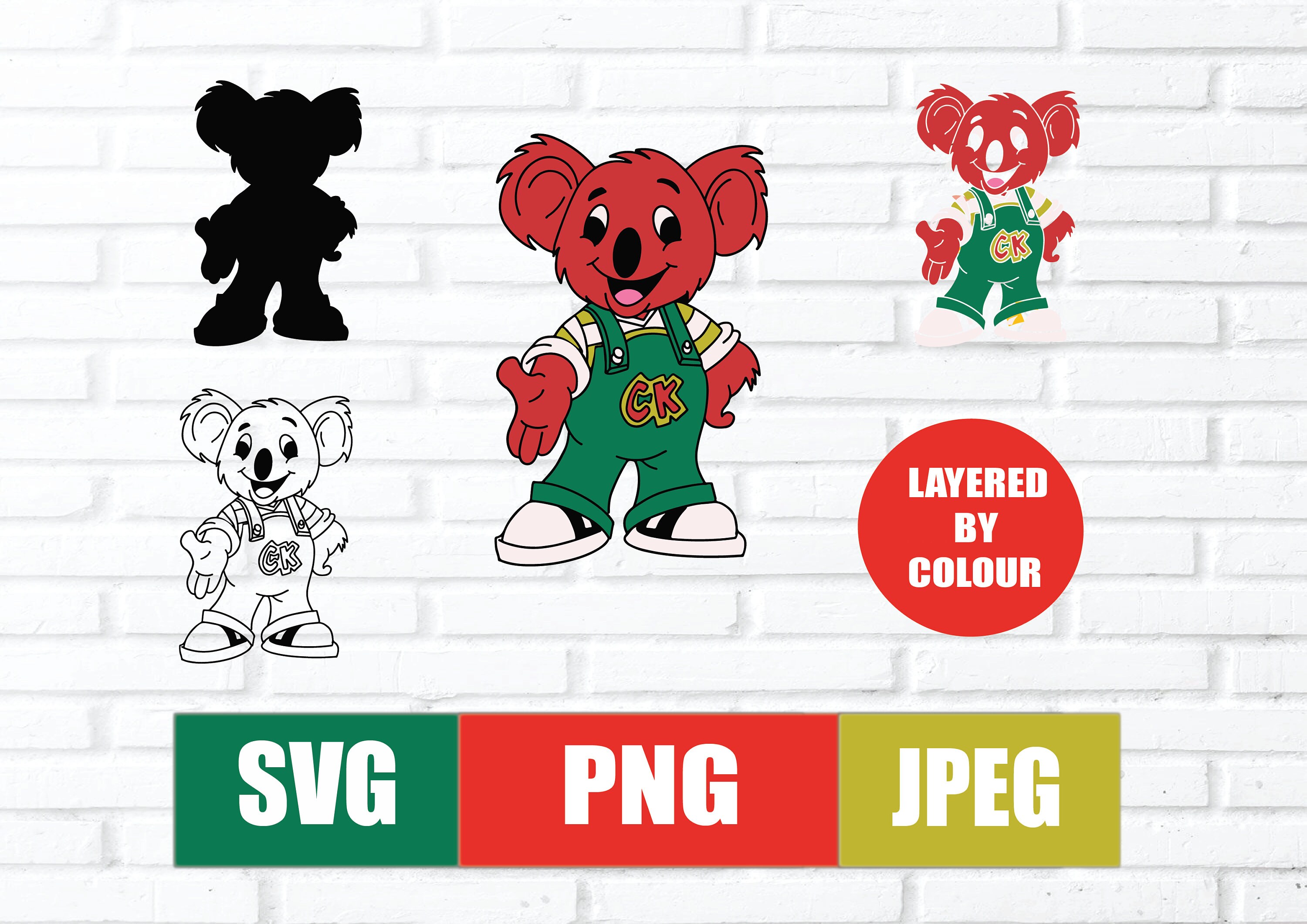 Caramello Koala Layered Svg Png Jpeg Sublimation Cricut Etsy