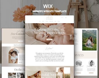 Wix Website Template: Midwife, Doula, Yoga, Life Coach