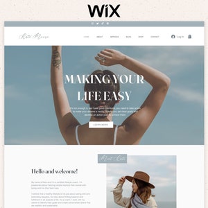 Wix Life Coach Template, Wix template, Wix coach web design, Socail media manager website, Wix website template