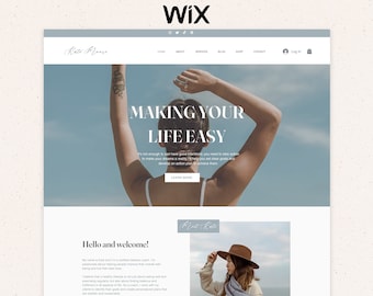 Wix Life Coach Template, Wix template, Wix coach web design, Socail media manager website, Wix website template
