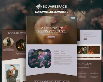 Plantilla Boho Wellness para Squarespace: Sitio web para terapeutas, coaches y sanadores.