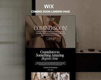 Stylish Coming Soon Wix Page Template: Launch Your Business
