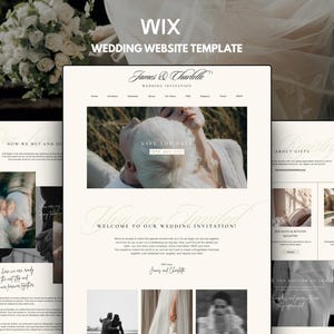 Wix Wedding RSVP Website Template, Wedding invitation website image 1