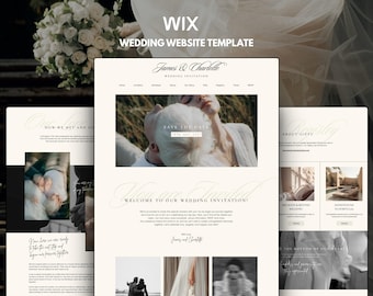 Modelo de site Wix para confirmação de presença em casamentos, site de convites de casamento