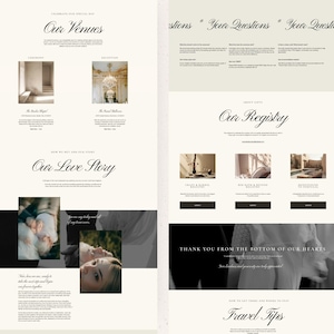 Plantilla de invitación de boda de Squarespace: Sitio web para confirmación de asistencia en línea (descarga digital) imagen 6