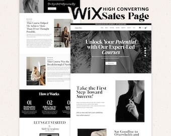 Wix Sales Page Template: Course, Coach, Social Media Manager