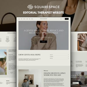 Squarespace-Website-Vorlage für Therapeuten, Website für Psychologie-Unternehmen, Wellness-Coach