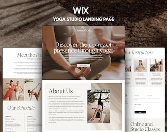 Wix Yoga Website Template: Landing Page Design