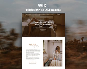 Wix Photographer Website Template: Landing Page Design