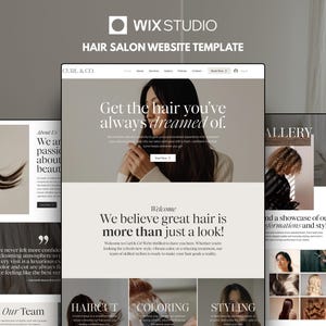 Wix Studio Friseursalon-Vorlage: Moderne Webseite für Beauty-Spa, Friseursalon, Buchungsportal