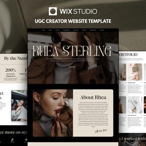 Modelo de site Wix Studio: Criador de conteúdo gerado pelo usuário (UGC), Página de destino para influenciadores