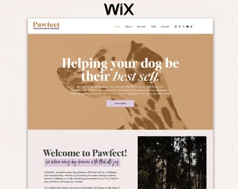 Wix Template: Pet Services Website Design