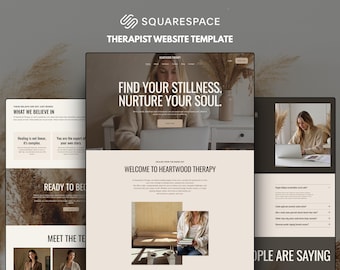 Plantilla de sitio web para terapeutas de Squarespace: Diseño relajante y profesional