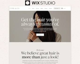 Wix Studio Hair Salon template, Wix Studio Wellness template, Wix Hair Stylist, Wix Studio life coach web design, Wix Studio website