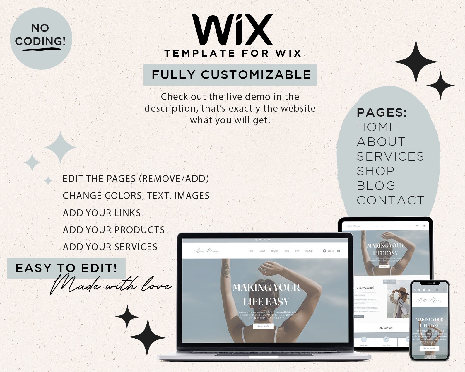 Wix Life Coach Template Wix Template Wix Coach Web Design Socail Wix Life Coach Template Wix Template Wix Coach Web Design Socail