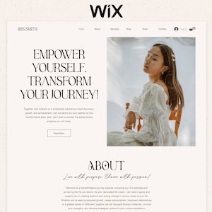 Wix Life Coach template, Wix template, Wix coach web design, Social media manager website, Wix website template