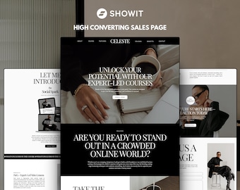 Showit Sales Page for Lifestyle Brand, Creator, Life Coach, Small Business website template