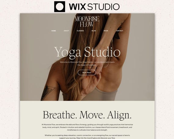 Wix Studio Yoga & Pilates Template: Wellness Website Design