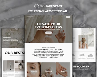 Esthetician Squarespace Template: Website for Skincare Online Store