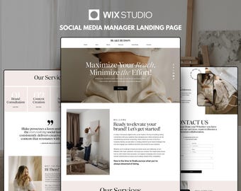 Wix Studio landingspagina-sjabloon: Website voor social media manager, website voor life coach