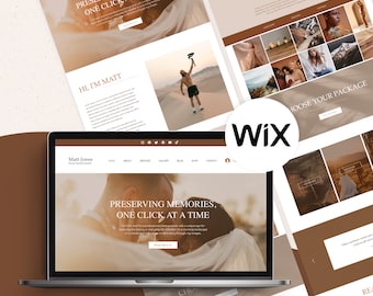 Wix Photography template, Photographer website template, Wedding photographer, Wix template, Wix website design