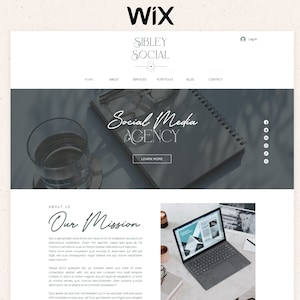 Minimal Wix Website Template: Social Media Agency Design