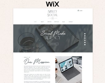 Minimal Wix Website Template: Social Media Agency Design