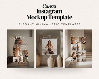 2025 Instagram Mockup Template: Canva Social Media Planner (Digital Download)