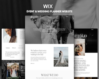 Event & Wedding Planner Wix Website Template, Design