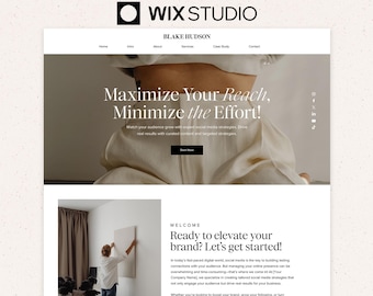 Wix Studio Social Media Manager, Wix Studio Landing page, Wix Agency, Wix Studio life coach web design, Wix Studio website