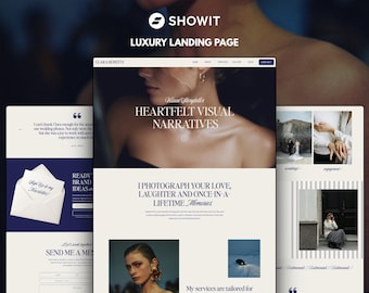 Showit Photographer Website Template: Portfolio, Landing page for Photography, Content Creator