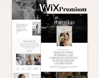 Event & Wedding Planner Wix Website Template, Design
