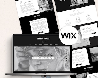 Agency Wix Template, Life Coach Template, Wix Website for social media manager, Dark Website Template for Wix, Aesthetic web design