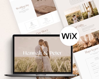 Modelo de site de casamento Wix: RSVP e convite