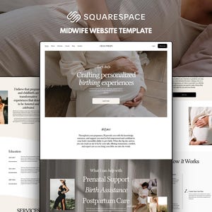 Squarespace barnmorska webbplatsmall, födelsedoula, välbefinnande