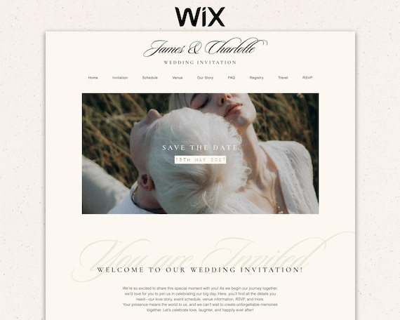 Wix Wedding RSVP Website Template