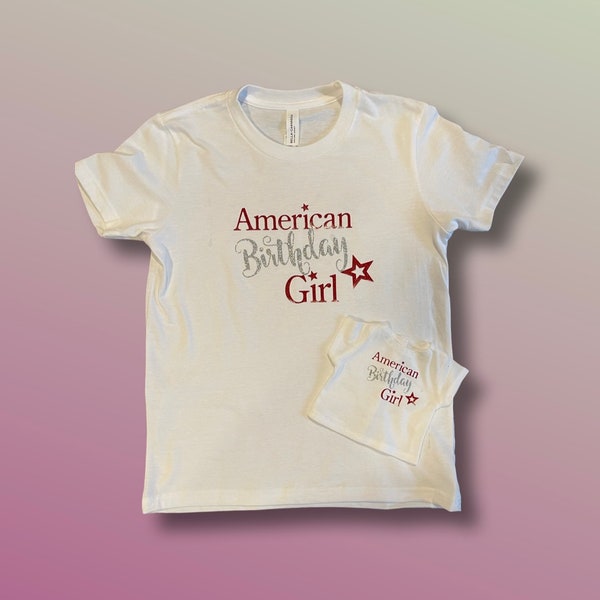 American Birthday Girl Tee for Girl & Doll