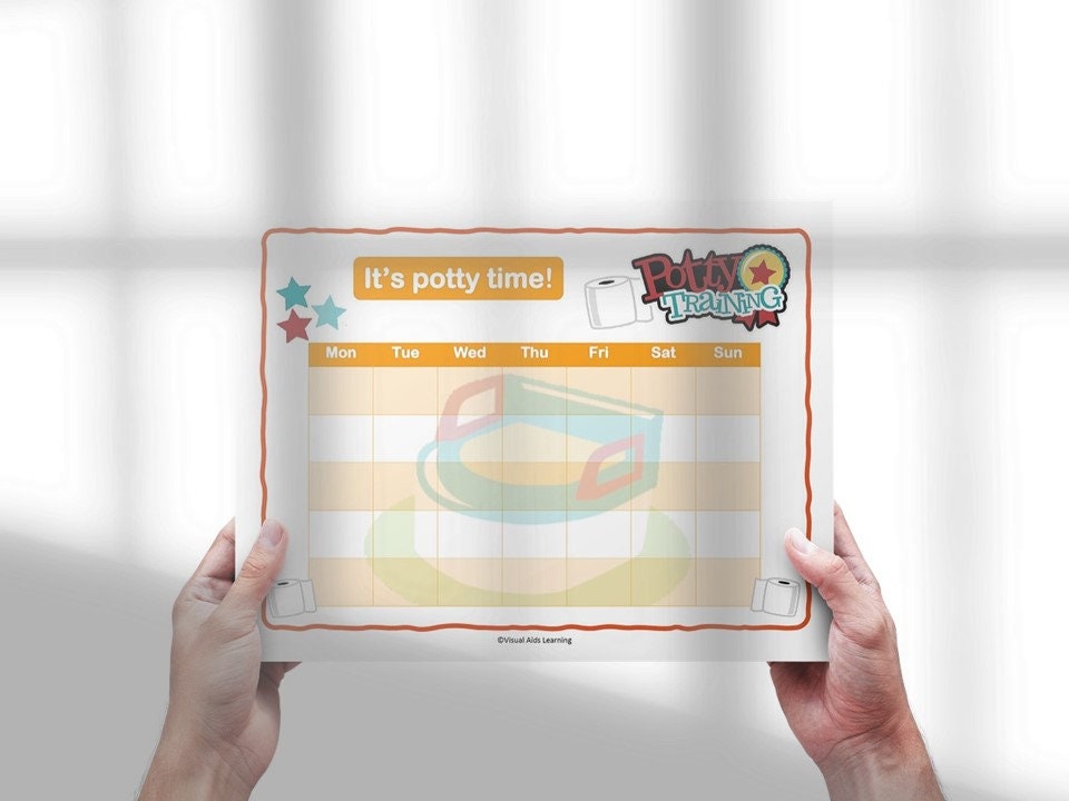 Potty Training Reward Chart for Toddler, Visual Aid for ASD Sen